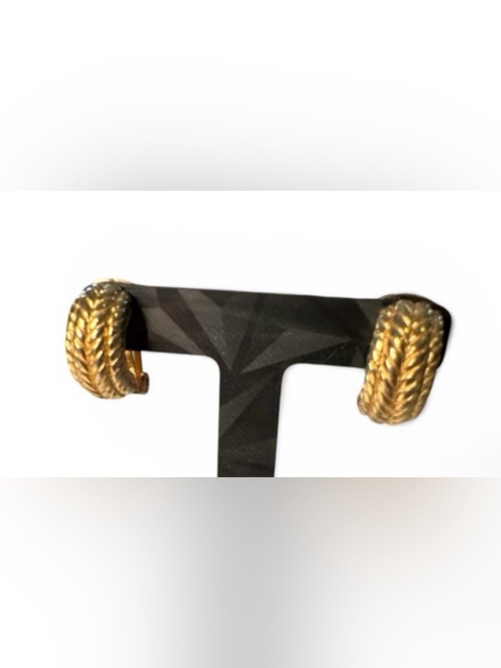 Christian Dior Gold-Tone Braided Clip-On Earrings